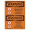 Signmission OSHA Warning Sign, 10" Height, 14" Width, Rigid Plastic, Do Not Place Biohazard Bilingual, Landscape OS-WS-P-1014-L-12566 - alternate 1